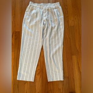 Calvin Klein crème strip pants